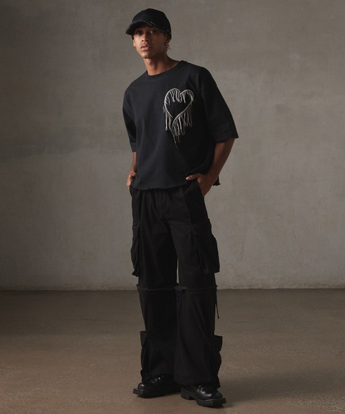 「GRANCY」 カーゴパンツ L ブラック メンズ_画像9