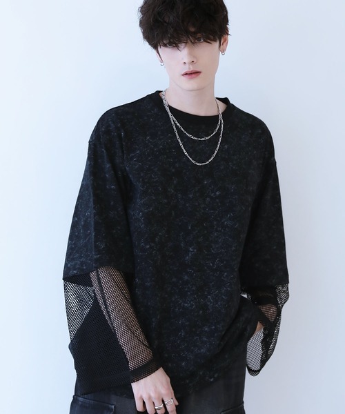 「LILL」 長袖Tシャツ M ブラック メンズ_画像6