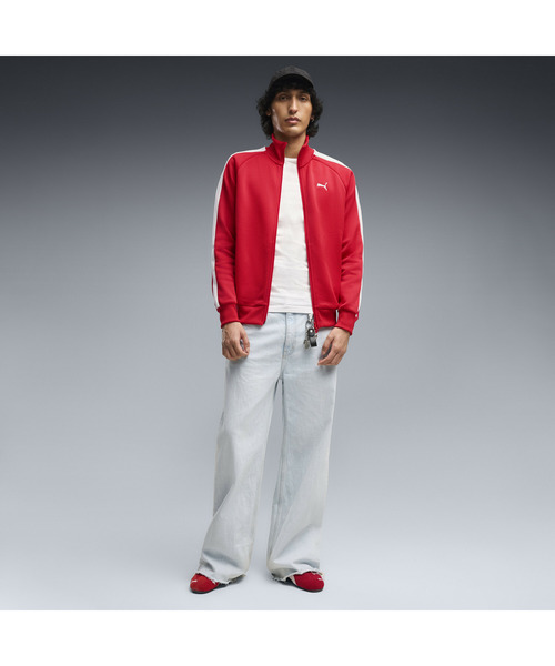 PUMA T7ICONIC ジャージ上下　セットアップ　レッド　赤　サイズM PUMA（プーマ） ジャージ メンズ T7 オールウェイズ オン トラック