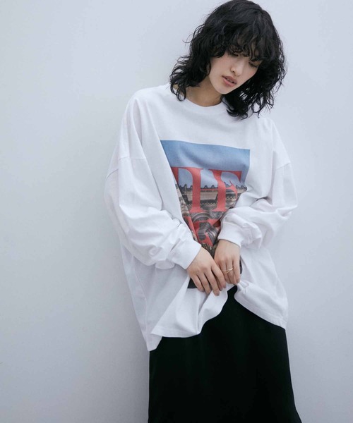 ADAM ET ROPE'（アダムエロペ） 長袖Tシャツ X-LARGE ホワイト メンズ