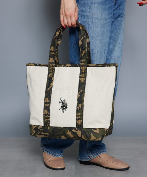 U.S. POLO ASSN.（ユーエスポロアッスン） トートバッグ FREE ベージュ 