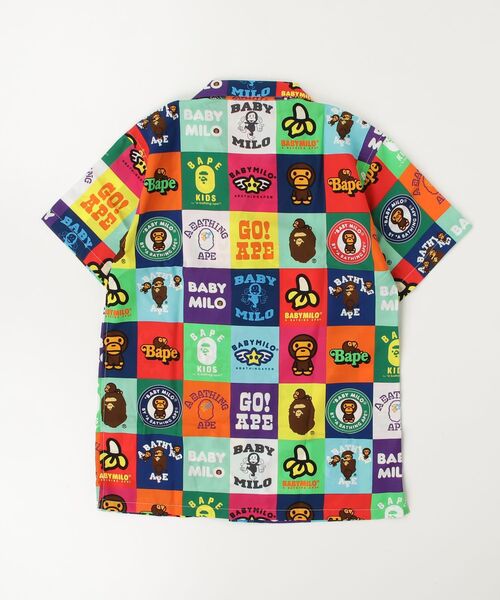 ブラウス シャツ BABY MILO PATCHWORK OPEN COLLAR SHIRT キッズ 子供服 男の子 女の子の画像