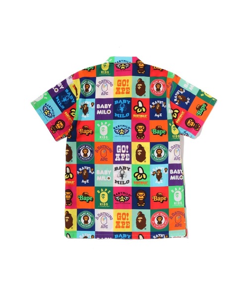 ブラウス シャツ BABY MILO PATCHWORK OPEN COLLAR SHIRT キッズ 子供服 男の子 女の子の画像
