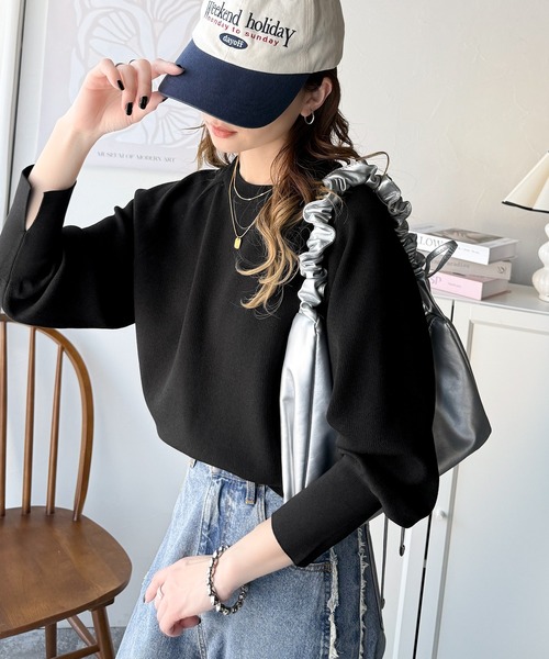 「classicalelf」 長袖ニット X-LARGE チャコール レディース_画像3