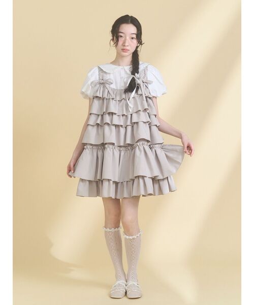 merryjenny ホイップクリームミニワンピース merry jenny（メリージェニー） ワンピース ホイップクリームミニ
