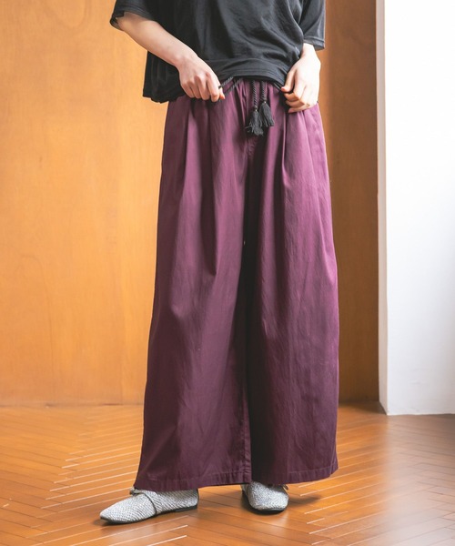 ワイドパンツ パンツ DRYイージーワイドパンツ レディースの画像