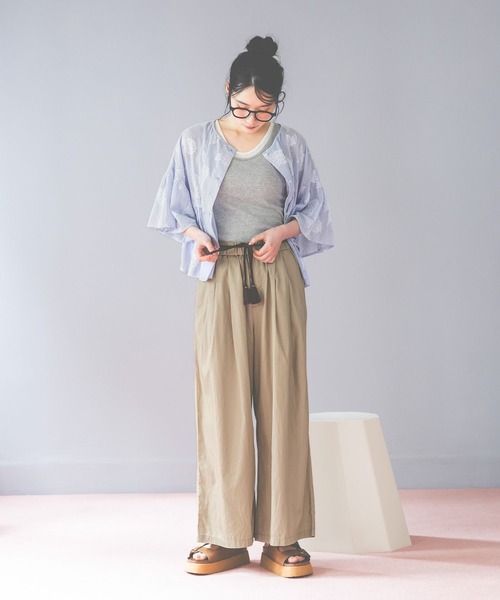 ワイドパンツ パンツ DRYイージーワイドパンツ レディースの画像