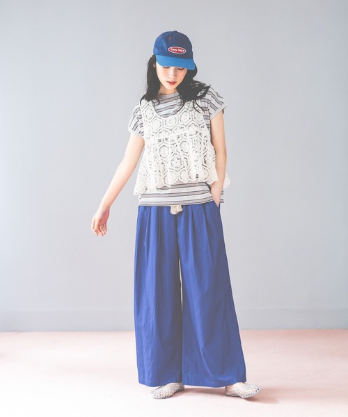 ワイドパンツ パンツ DRYイージーワイドパンツ レディースの画像