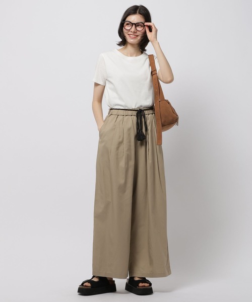 ワイドパンツ パンツ DRYイージーワイドパンツ レディースの画像