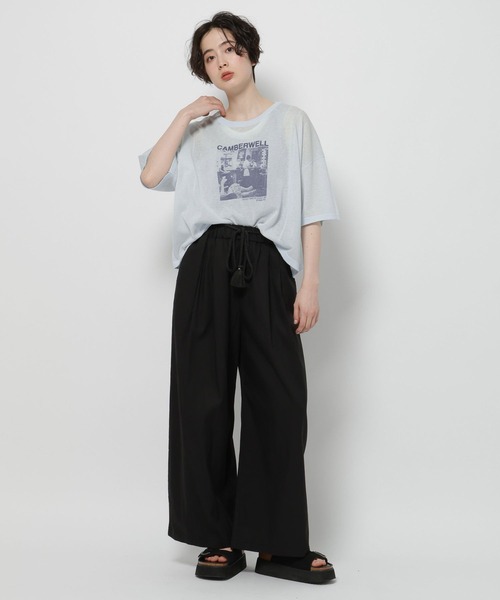 ワイドパンツ パンツ DRYイージーワイドパンツ レディースの画像