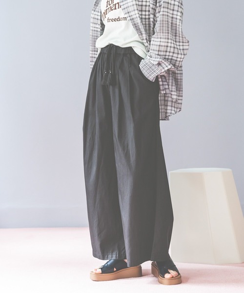 ワイドパンツ パンツ DRYイージーワイドパンツ レディースの画像