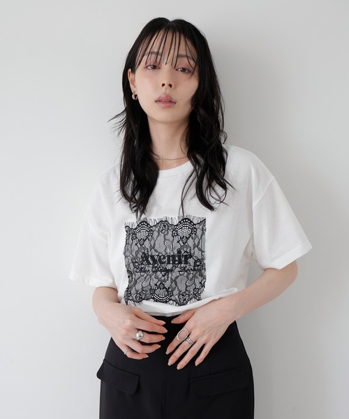 LIAN（リアン） tシャツ 半袖 「UVカット＆接触冷感」レースレイヤード