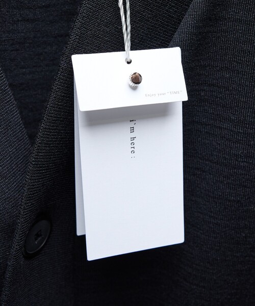 カーディガン セットアップ対応「i`m here/アイムヒアー」DOCKING CARDIGAN / ドッキング カーディガン / ユニセックスの画像