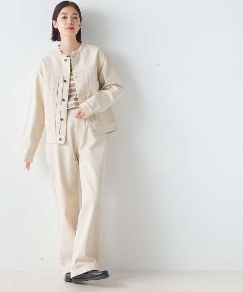「OMNES」 デニムジャケット MEDIUM ワンウォッシュ レディース_画像3