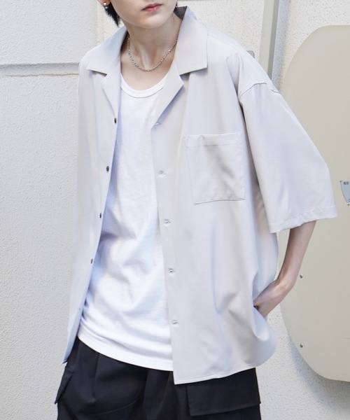 「Confirm」 半袖シャツ L サックスブルー メンズ_画像4