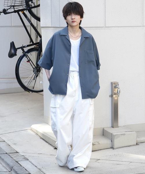 「Confirm」 半袖シャツ L サックスブルー メンズ_画像5