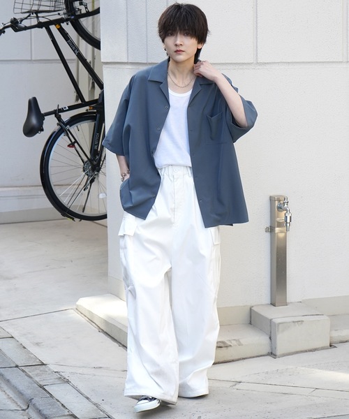 「Confirm」 半袖シャツ L サックスブルー メンズ_画像6