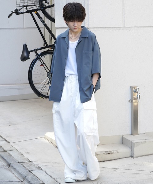 「Confirm」 半袖シャツ L サックスブルー メンズ_画像7