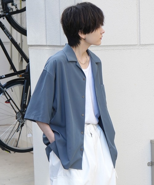「Confirm」 半袖シャツ L サックスブルー メンズ_画像8