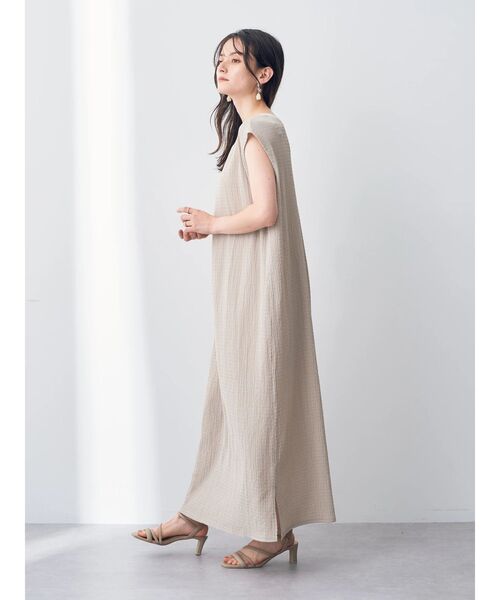 「YECCA VECCA」 ノースリーブワンピース FREE イエロー レディース_画像3