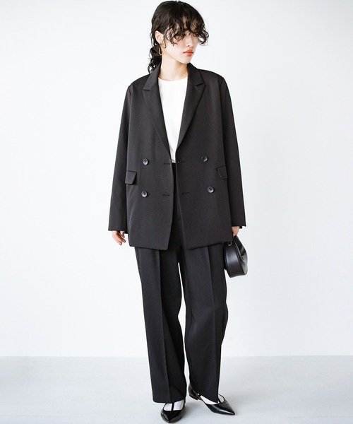 「haco!」 「KAKKO」セットアップ MEDIUM ネイビー レディース_画像2