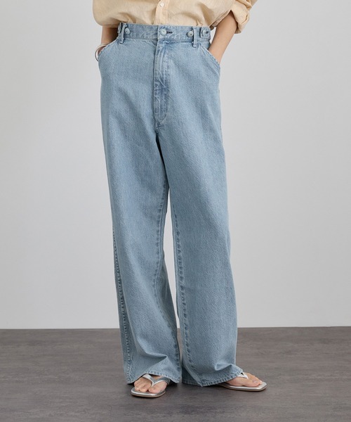 ワイドパンツ ジーンズ デニム デニムパンツ レディースの画像