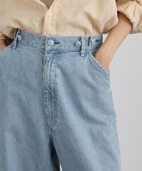 ワイドパンツ ジーンズ デニム デニムパンツ レディースの画像
