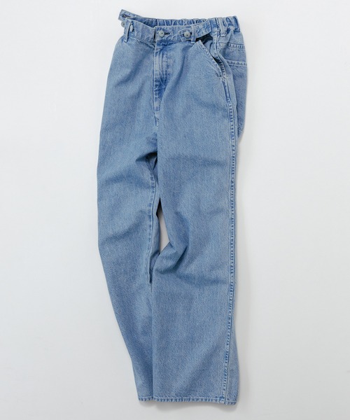 ワイドパンツ ジーンズ デニム デニムパンツ レディースの画像