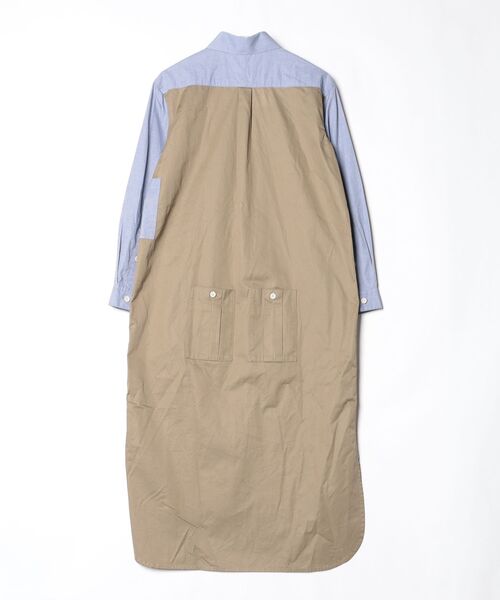 「Nigel Cabourn」 シャツワンピース 6 ブルー レディース_画像2