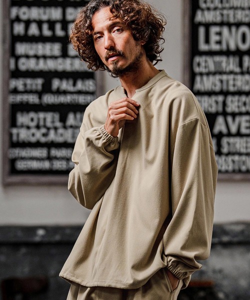 シャツ ms6539-Brushed TR Woven Pullover Shirt プルオーバーシャツ(A72126cmb) メンズの画像