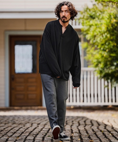 シャツ ms6539-Brushed TR Woven Pullover Shirt プルオーバーシャツ(A72126cmb) メンズの画像