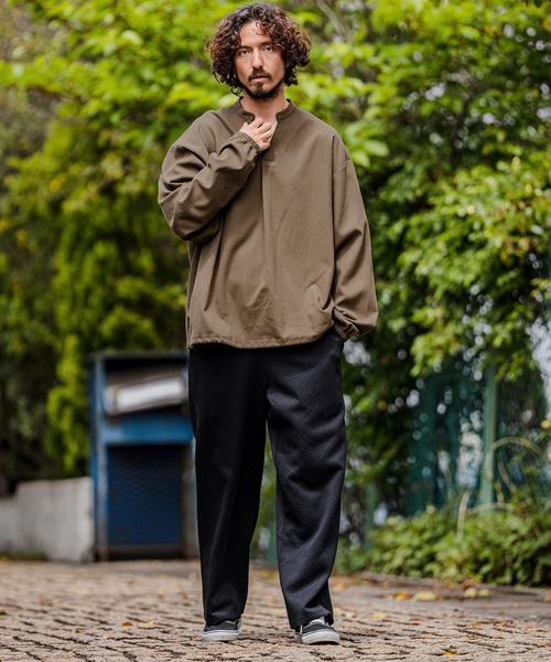シャツ ms6539-Brushed TR Woven Pullover Shirt プルオーバーシャツ(A72126cmb) メンズの画像
