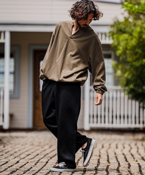 シャツ ms6539-Brushed TR Woven Pullover Shirt プルオーバーシャツ(A72126cmb) メンズの画像
