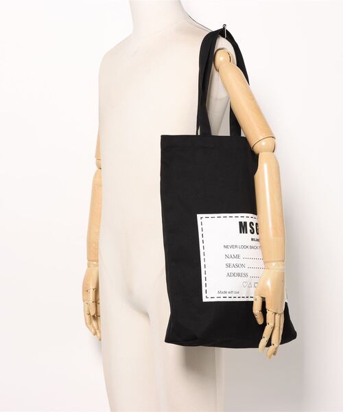 「MSGM」 トートバッグ ONE SIZE ブラック メンズ_画像5