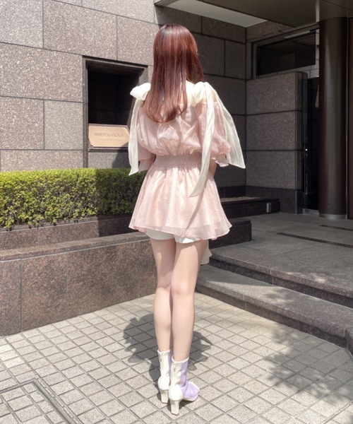 「NOMAE」 半袖ブラウス FREE アイボリー レディース_画像4