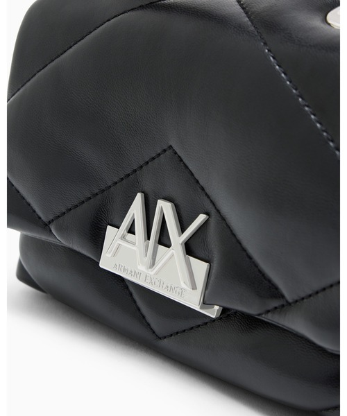アルマーニ ダブルハンドルチェーンバッグ　2wayキルティング ロゴ ブラック ARMANI EXCHANGE ショルダーバッグ バッグ 「A|X アルマーニ