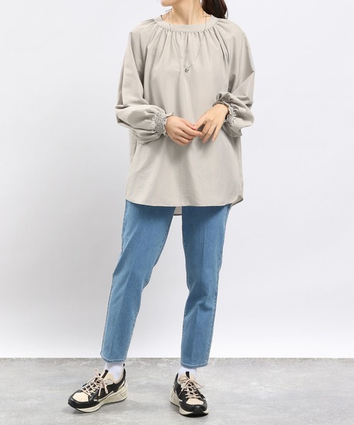 「GLOBAL WORK Smile Seed Store」 長袖ブラウス LARGE ブルー系その他6 レディース_画像7