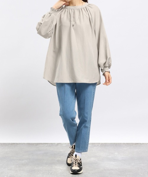 「GLOBAL WORK Smile Seed Store」 長袖ブラウス LARGE ブルー系その他6 レディース_画像8