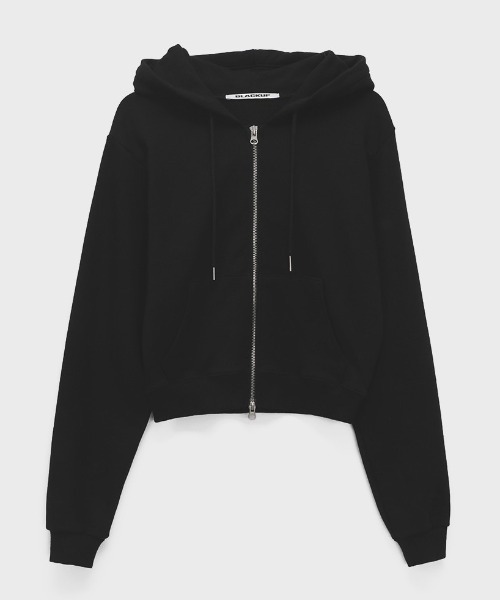 「BLACKUP」 ジップアップパーカー ONESIZE グレー レディース_画像4