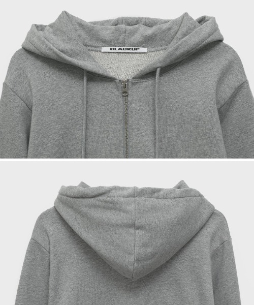 「BLACKUP」 ジップアップパーカー ONESIZE グレー レディース_画像5