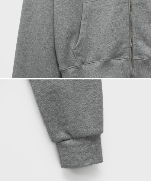 「BLACKUP」 ジップアップパーカー ONESIZE グレー レディース_画像6