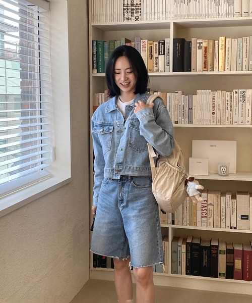 「by muni:r」 デニムジャケット FREE ライトブルー レディース_画像7
