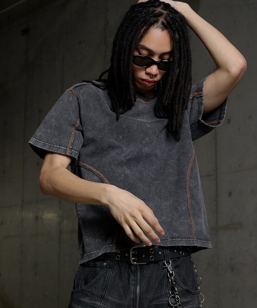 「ANDER HUNK」 半袖Tシャツ LARGE ブラック メンズ_画像2