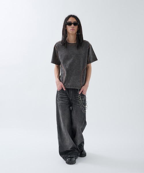 「ANDER HUNK」 半袖Tシャツ LARGE ブラック メンズ_画像7