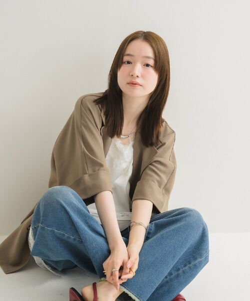 「RETRO GIRL」 テーラードジャケット FREE ライトブラウン レディース_画像8