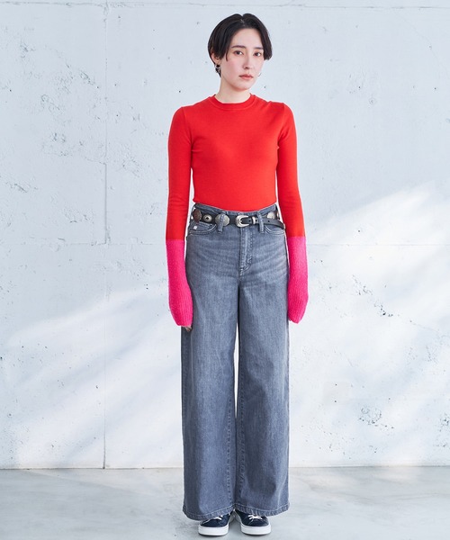 SOMETHING（サムシング） ジーンズ デニム デニムパンツ LISA ワイド