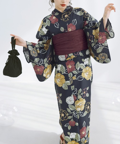 浴衣セット 和歌山染工日本染め Dita 浴衣 1人で着られる浴衣5点セット 和歌山染工日本染め