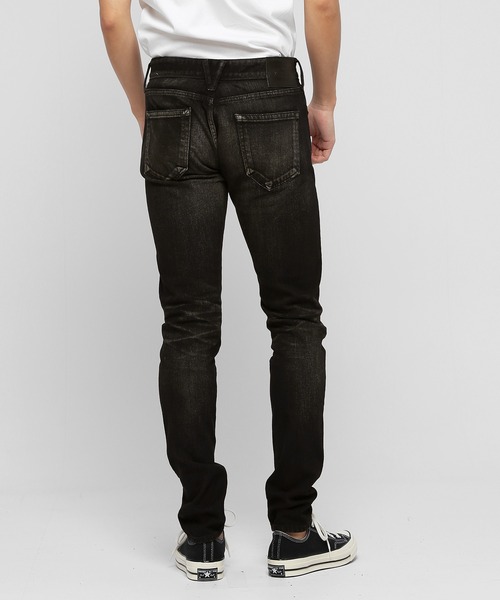 VANQUISH ジーンズ Black kneedle Leg skinny Denim pants