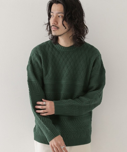 新作正規店 ニット - 通販 - PayPayモール マシンウォッシャブル柄編みニットプルオーバー ZOZOTOWN PayPayモール店 得価人気
