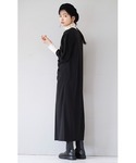 ワンピース フロントギャザー Vネックワンピースの詳細画像3